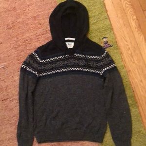 Urban Pipeline Hooded Geometric Print Sweater